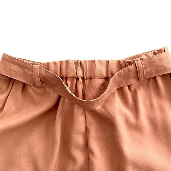 High Waist Pleated Tapered Cargo Pants Size Medium Pockets Lightweight Spring - Picture 10 of 16